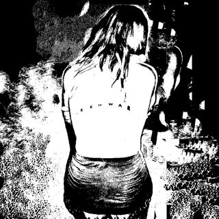 a person showing a tattoo across their back that says REMWAR