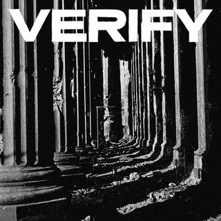 decaying columns in black and white